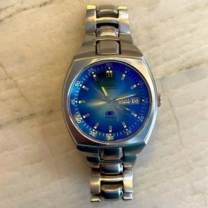 Fossil Blue Stainless watch French/English days